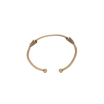 Saint Laurent Tribal Coiled Knot Torc Gold Bracelet Cuff