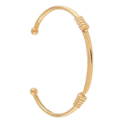 Saint Laurent Tribal Coiled Knot Torc Gold Bracelet Cuff