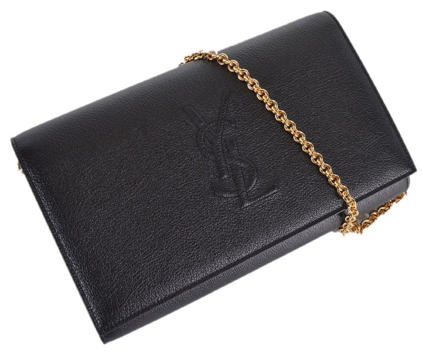 Saint Laurent YSL Belle de Jour Wallet on Chain Black Leather Bag 559075