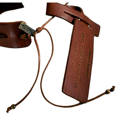 Saint Laurent YSL Bracelet Giglio Dark Brown 532478