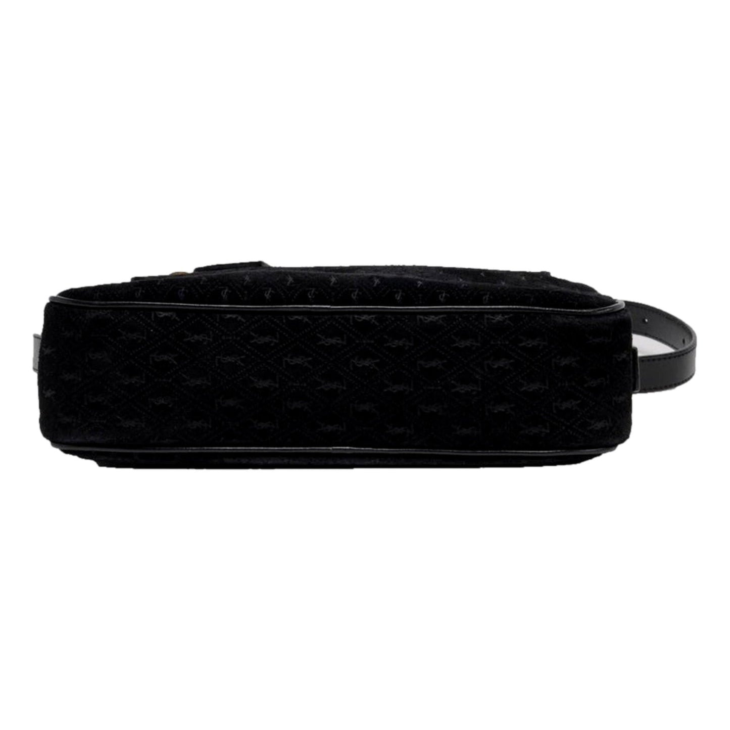 Saint Laurent YSL King Palm Suede Monogram Black Cross Body Bag