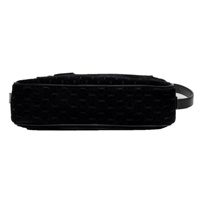Saint Laurent YSL King Palm Suede Monogram Black Cross Body Bag