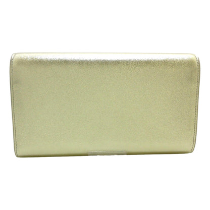 Saint Laurent YSL Monogramme Paloma Wallet Lame Platino