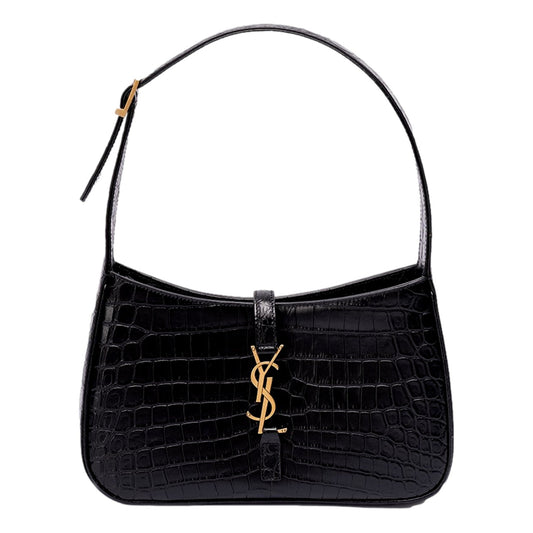 Saint Laurent YSL Sac Hobo Cocco Print Black Bag