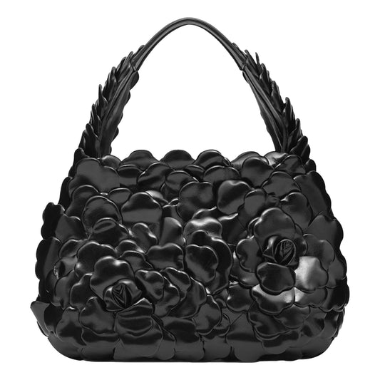 Valentino Garavani Atelier Bag 03 Black Leather Oro Rose Edition Hobo Bag