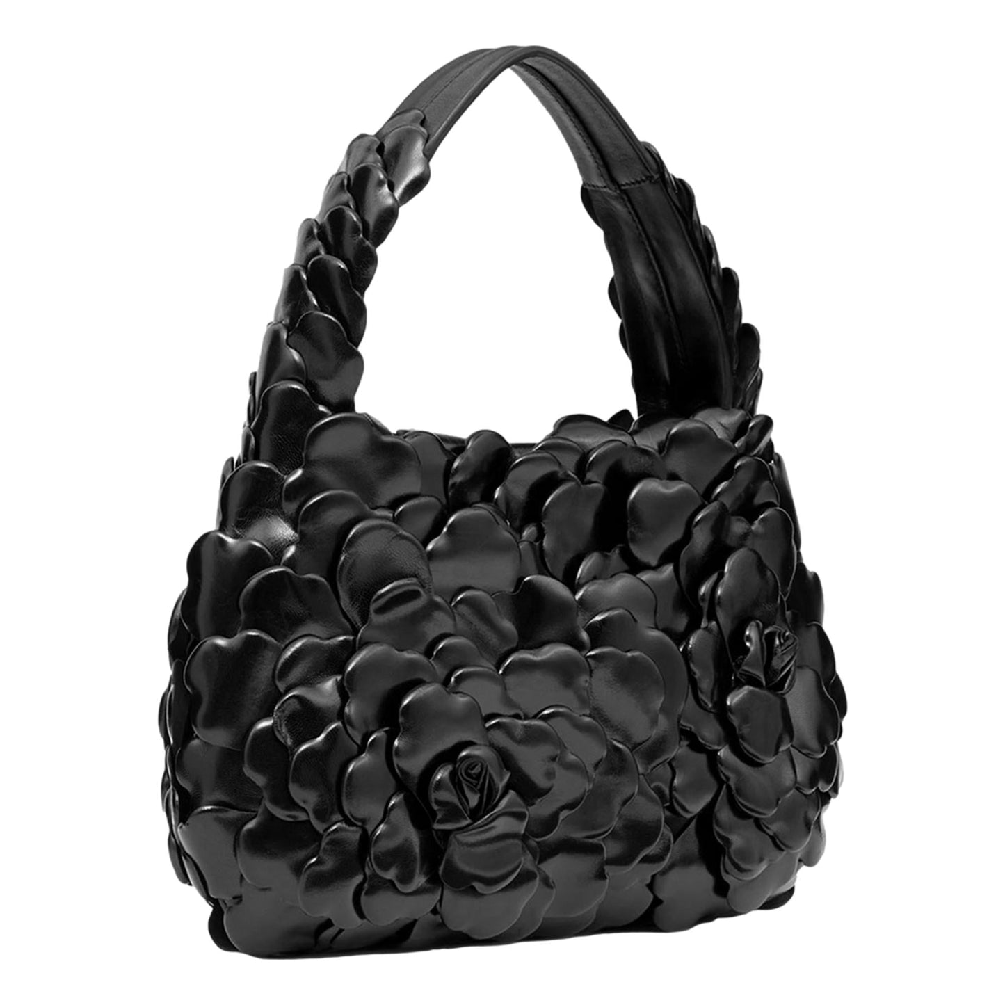 Valentino Garavani Atelier Bag 03 Black Leather Oro Rose Edition Hobo Bag