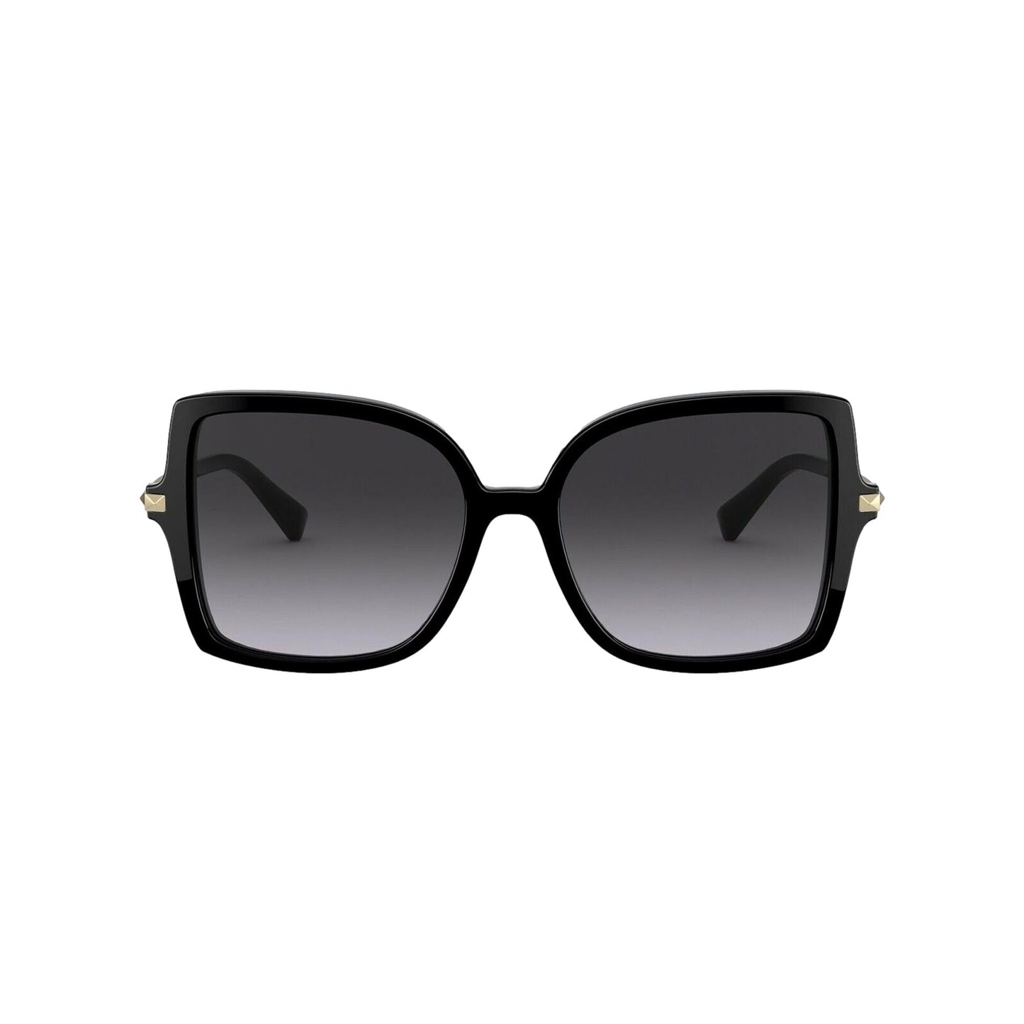 Valentino Garavani Black Studded Acetate and Titanium Sunglasses Size 56