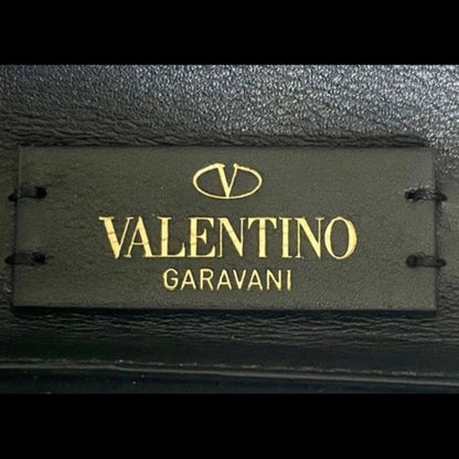 Valentino Garavani The Rope Large Fringe Black Leather Tote Bag