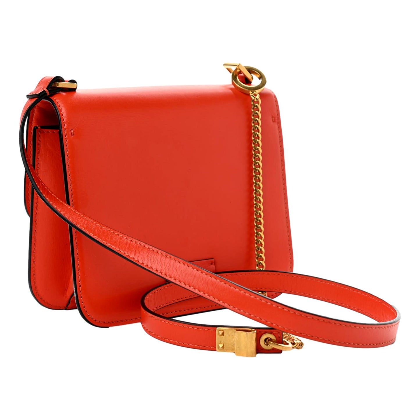 Valentino Garavani VSling 2 Way Orange Leather Crossbody Bag