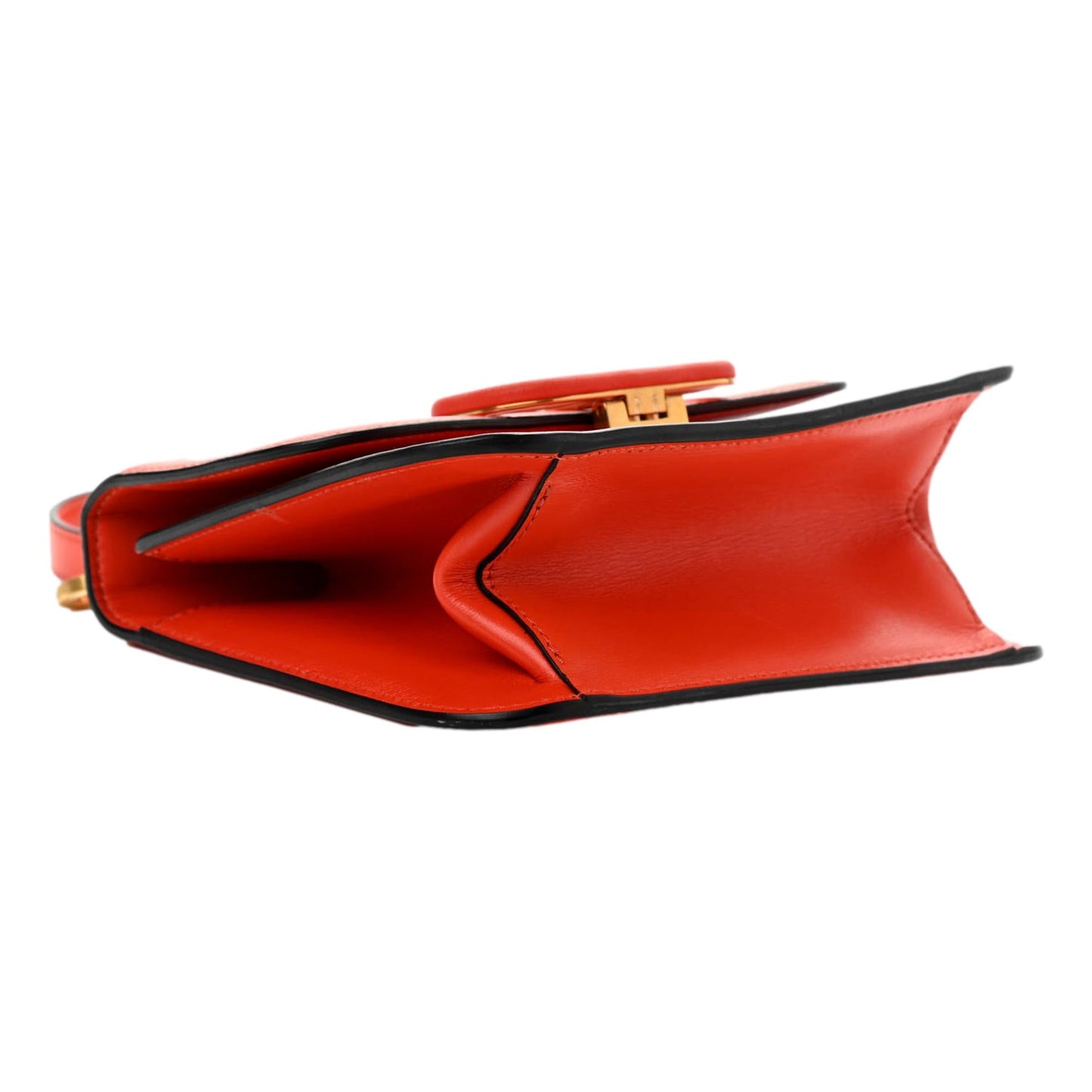 Valentino Garavani VSling 2 Way Orange Leather Crossbody Bag