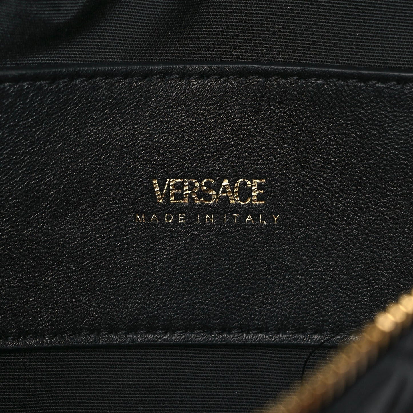 Versace La Medusa Black Quilted Lamb Leather Fanny Pack Belt Bag