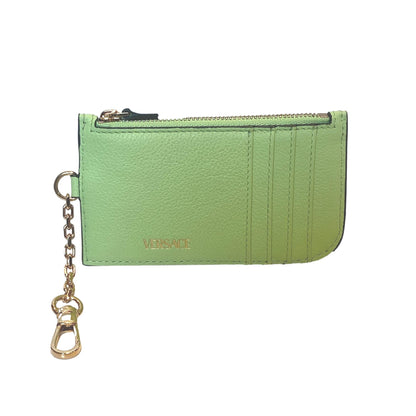 Versace La Medusa Green Vitello Card Case Key Chain