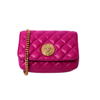 Versace La Medusa Quilted Orchid Pink Lambskin Leather Crossbody Bag