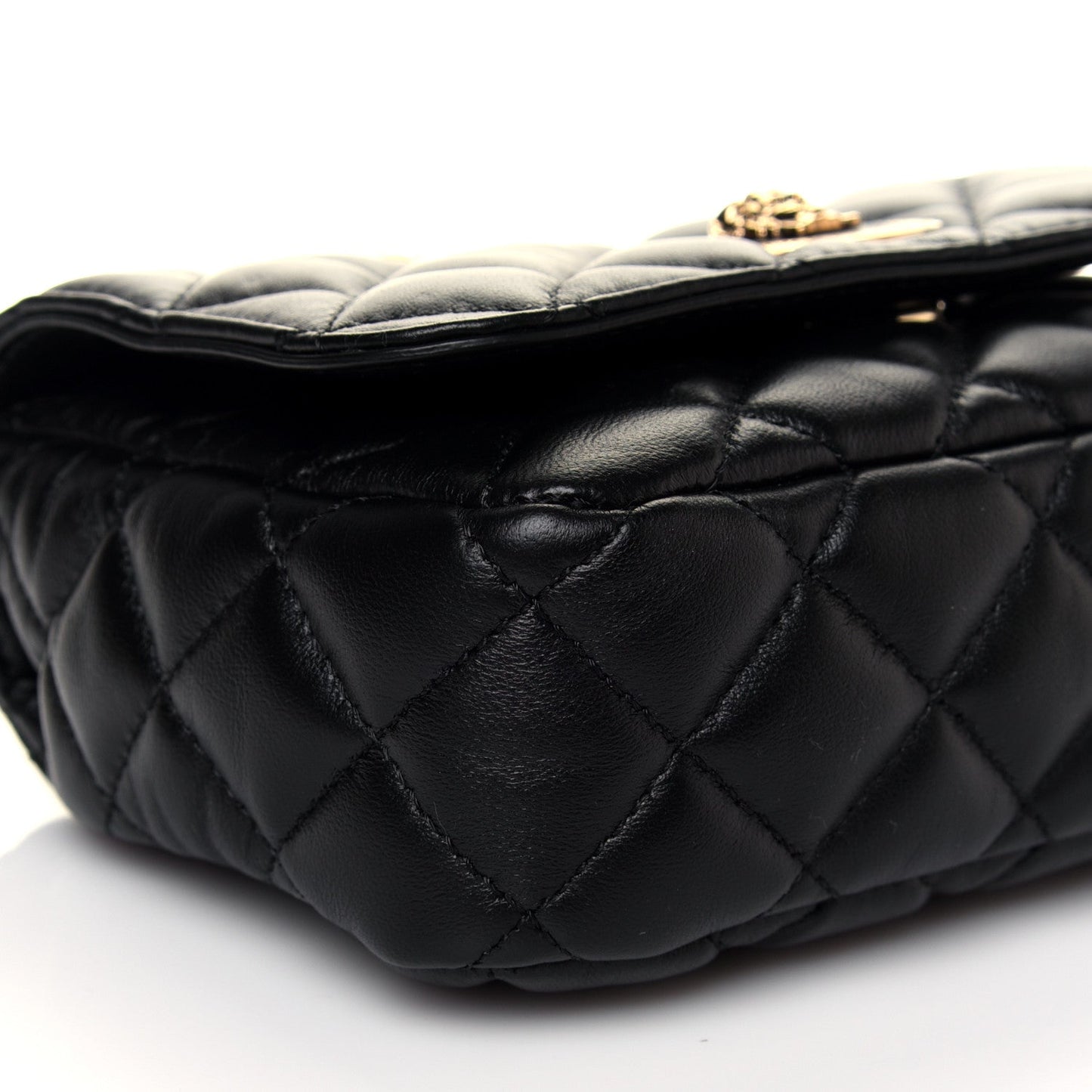 Versace Medusa Nappa Quilted Black Leather Chain Crossbody DBFI163S