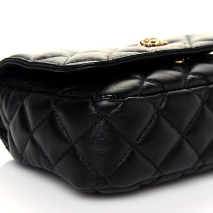 Versace Medusa Nappa Quilted Black Leather Chain Crossbody DBFI163S